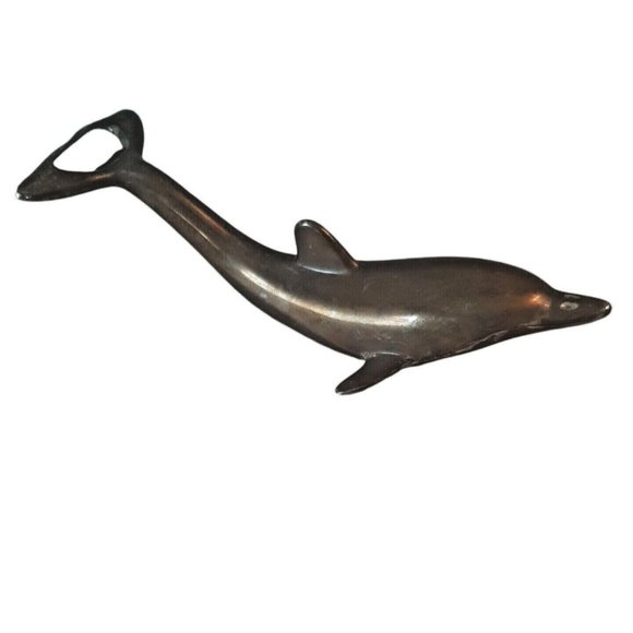 Vintage Metal Dolphin Beer Soda Bottle Opener Brass? - Picture 1 of 11